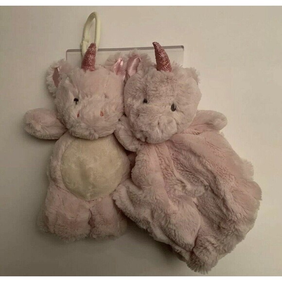 KELLY BABY 2PC TOY & SECURITY BLANKET SET PINK UNICORN PLUSH TOY & LOVEY NWT - Picture 8 of 10